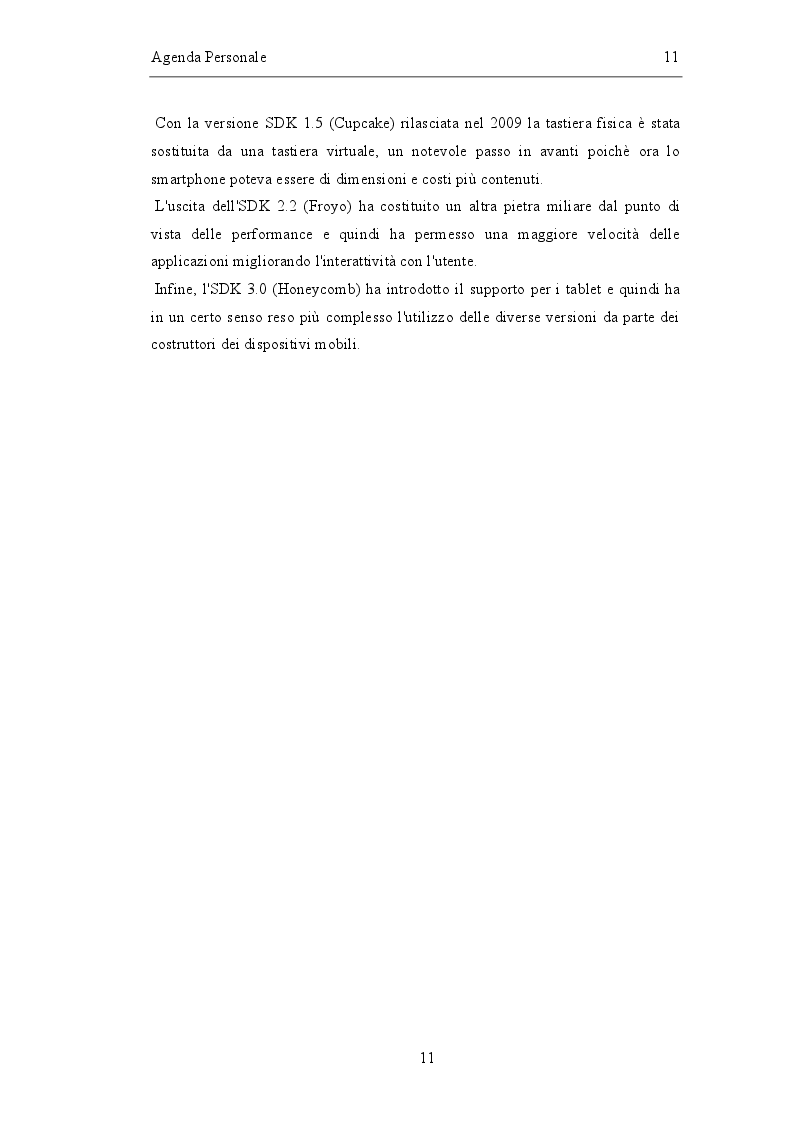Anteprima della tesi: Sviluppo di un'agenda personale in Android, Pagina 4