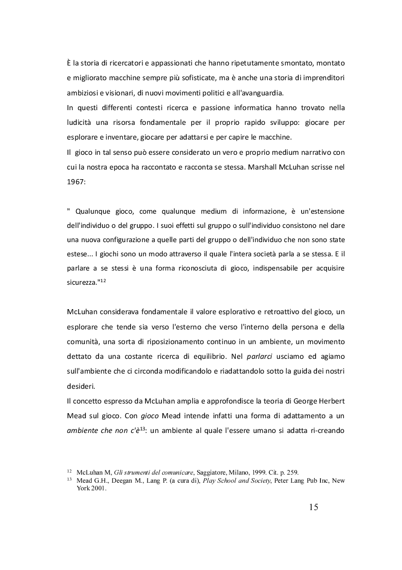 Estratto dalla tesi: Giocare con le macchine. Ludicità e interazione uomo-macchina nell'era informatica