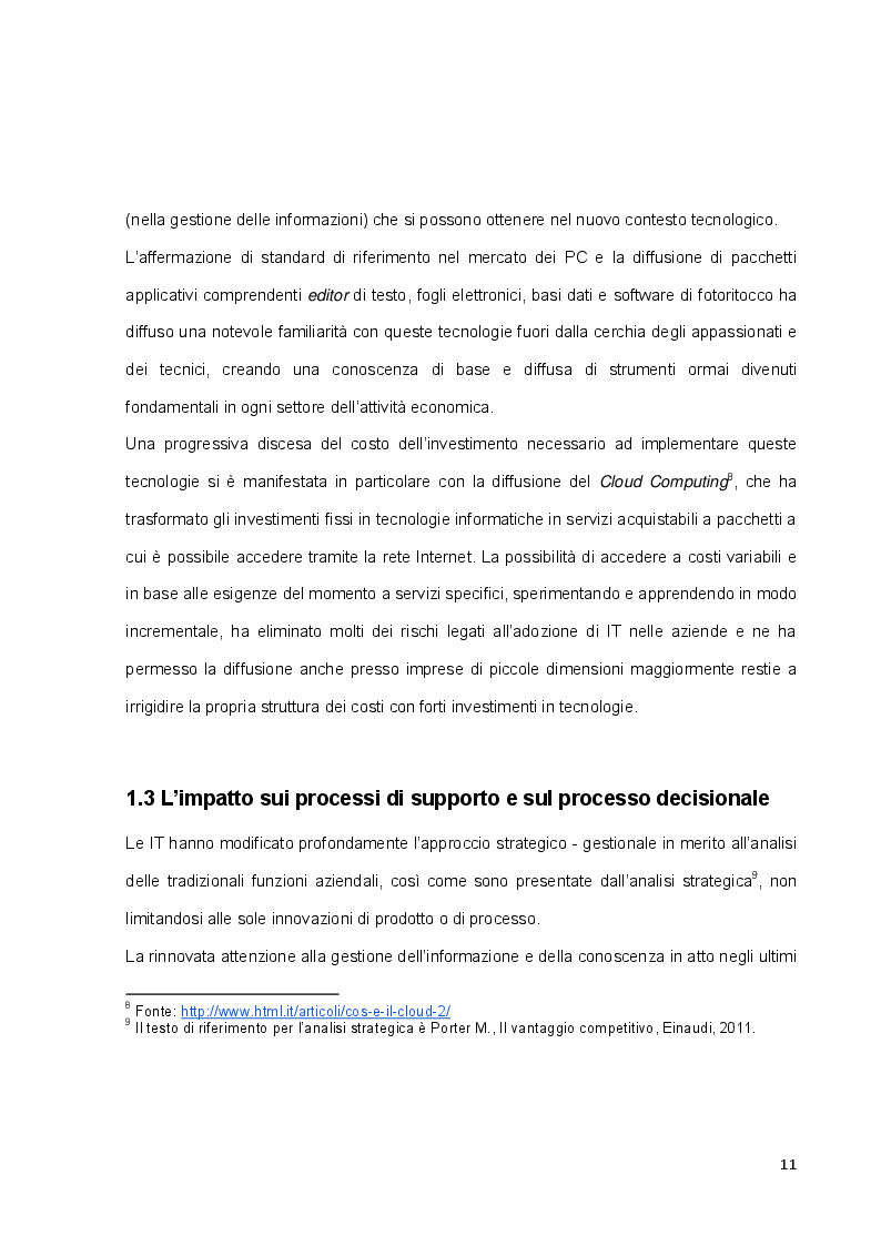 Estratto dalla tesi: L'utilizzo delle ICT nelle piccole e medie reti di vendita