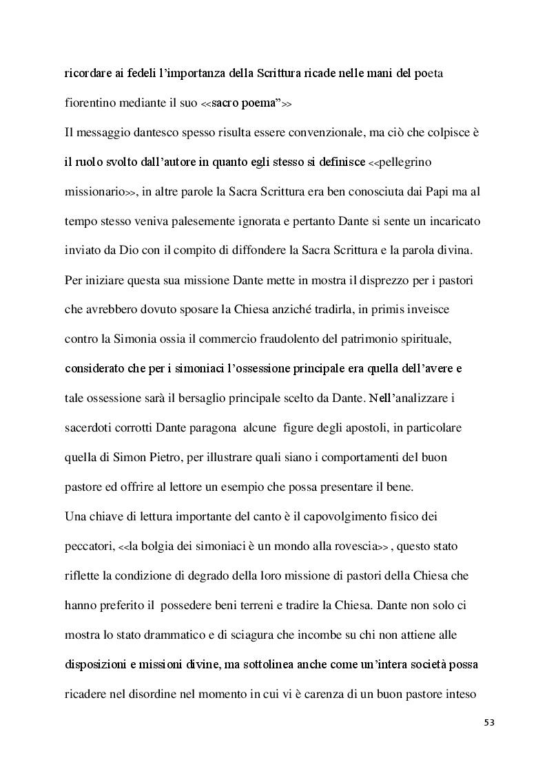 Estratto dalla tesi: Poesia e Profezia nel poema dantesco : il canto XIX dell' Inferno