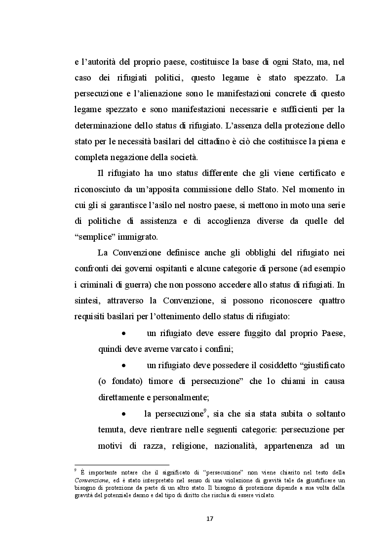 Estratto dalla tesi: Rappresentazione del Sé, direzione degli atteggiamenti pregiudiziali e orientamento valoriale in un gruppo di rifugiati politici