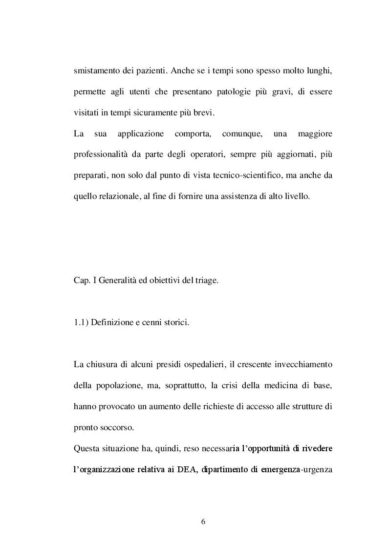 Anteprima della tesi: Il triage infermieristico: indagine conoscitiva, Pagina 3