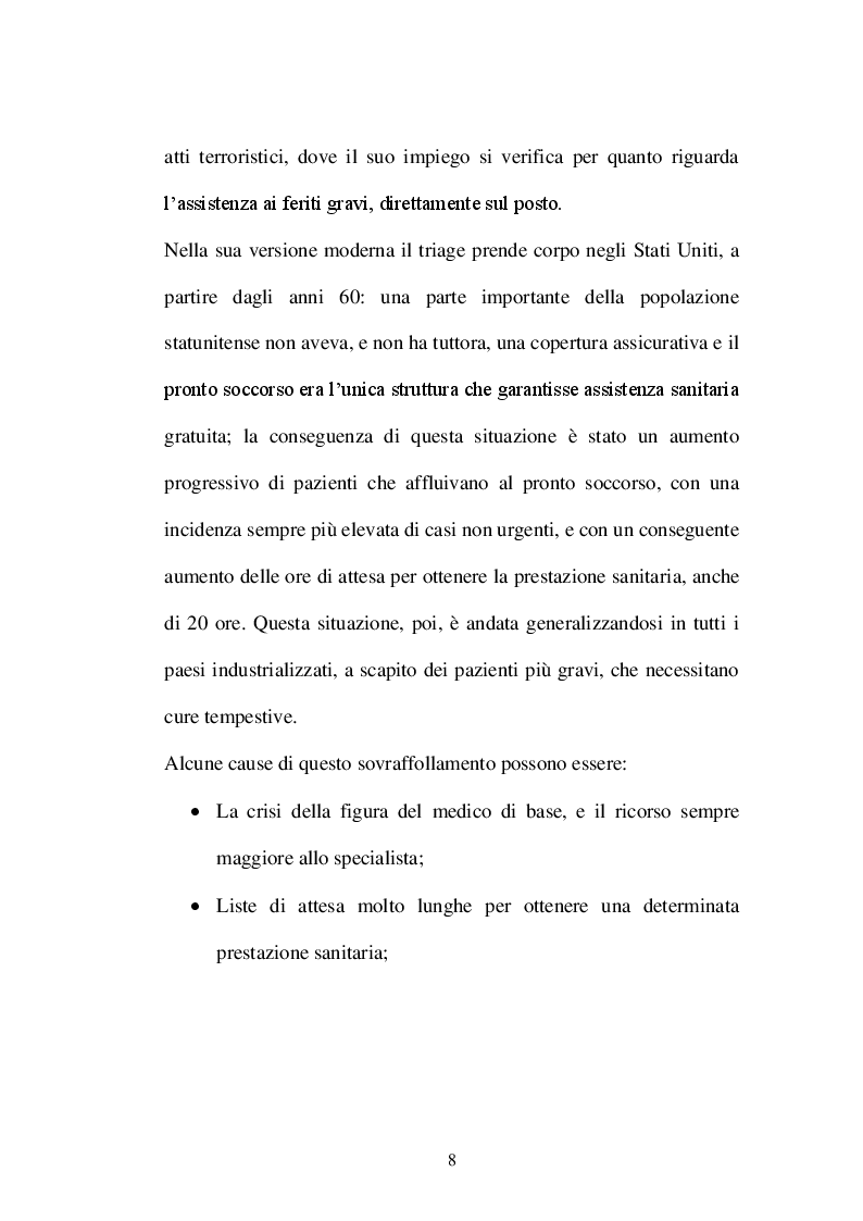 Anteprima della tesi: Il triage infermieristico: indagine conoscitiva, Pagina 5