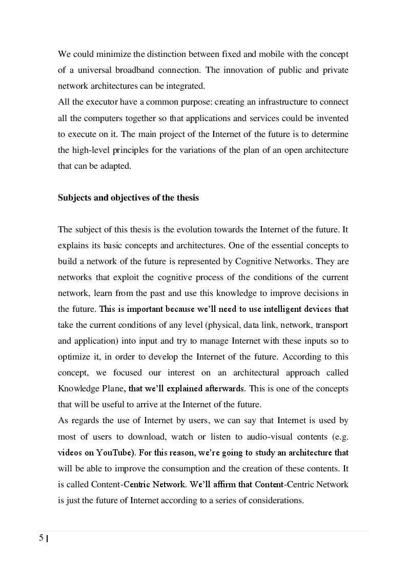 Anteprima della tesi: The Evolution towards the Internet of the Future, Pagina 3