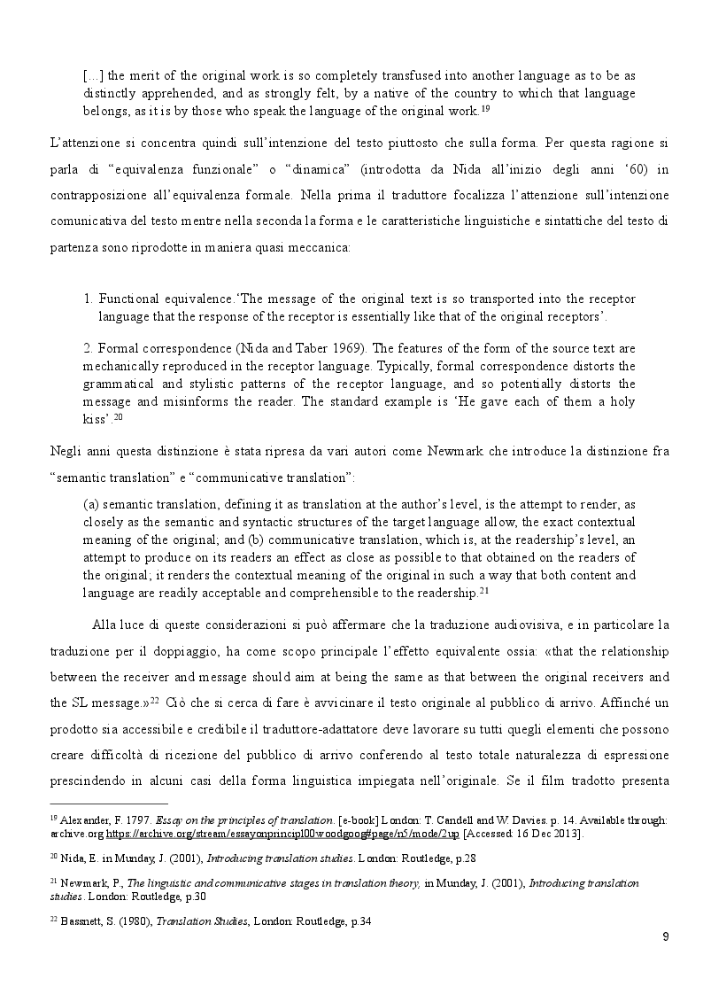 Estratto dalla tesi: Il Doppiaggio: proposta di traduzione e adattamento dei dialoghi della seconda puntata di The Buddha of Suburbia