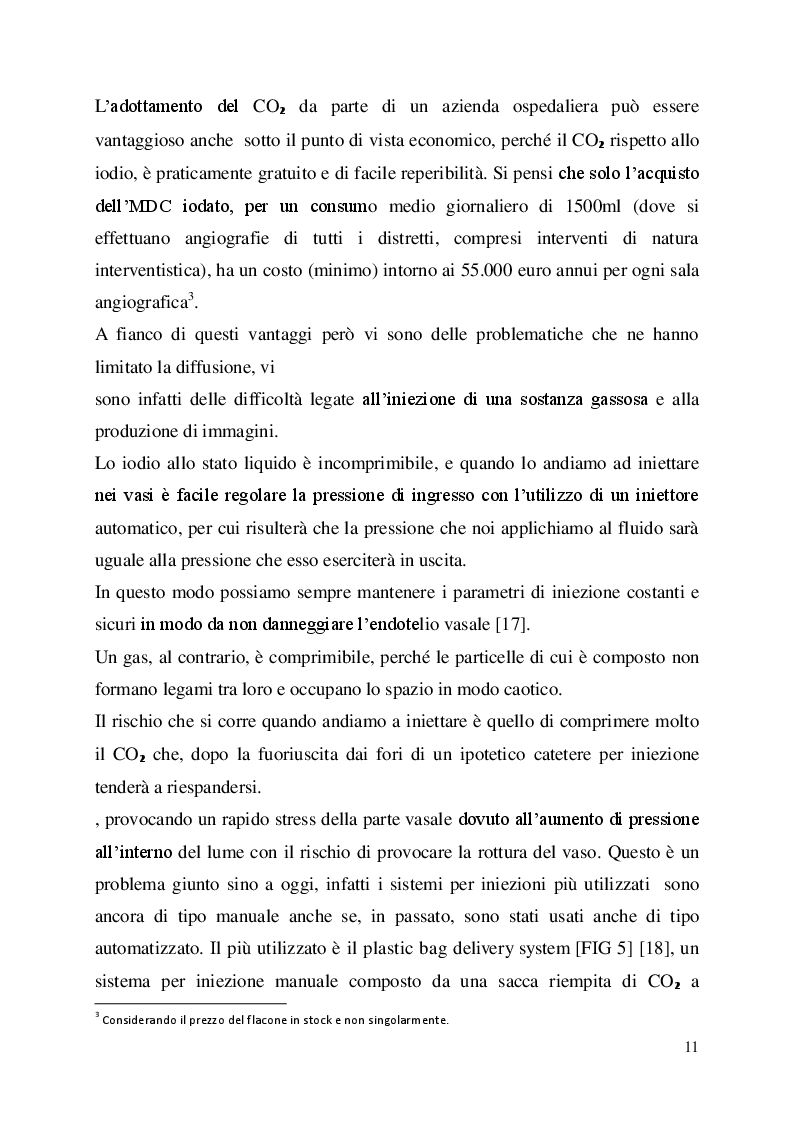 Estratto dalla tesi: L'angiografia con l'utilizzo di CO₂ come mezzo di contrasto