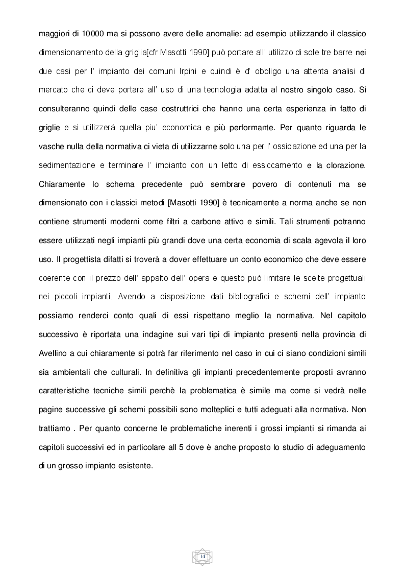 Estratto dalla tesi: Proposta di adeguamento dell' impianto di depurazione di Pianodardine (AV)