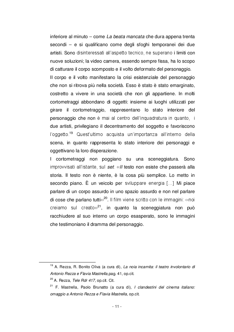 Estratto dalla tesi: Il cinema di Antonio Rezza e Flavia Mastrella
