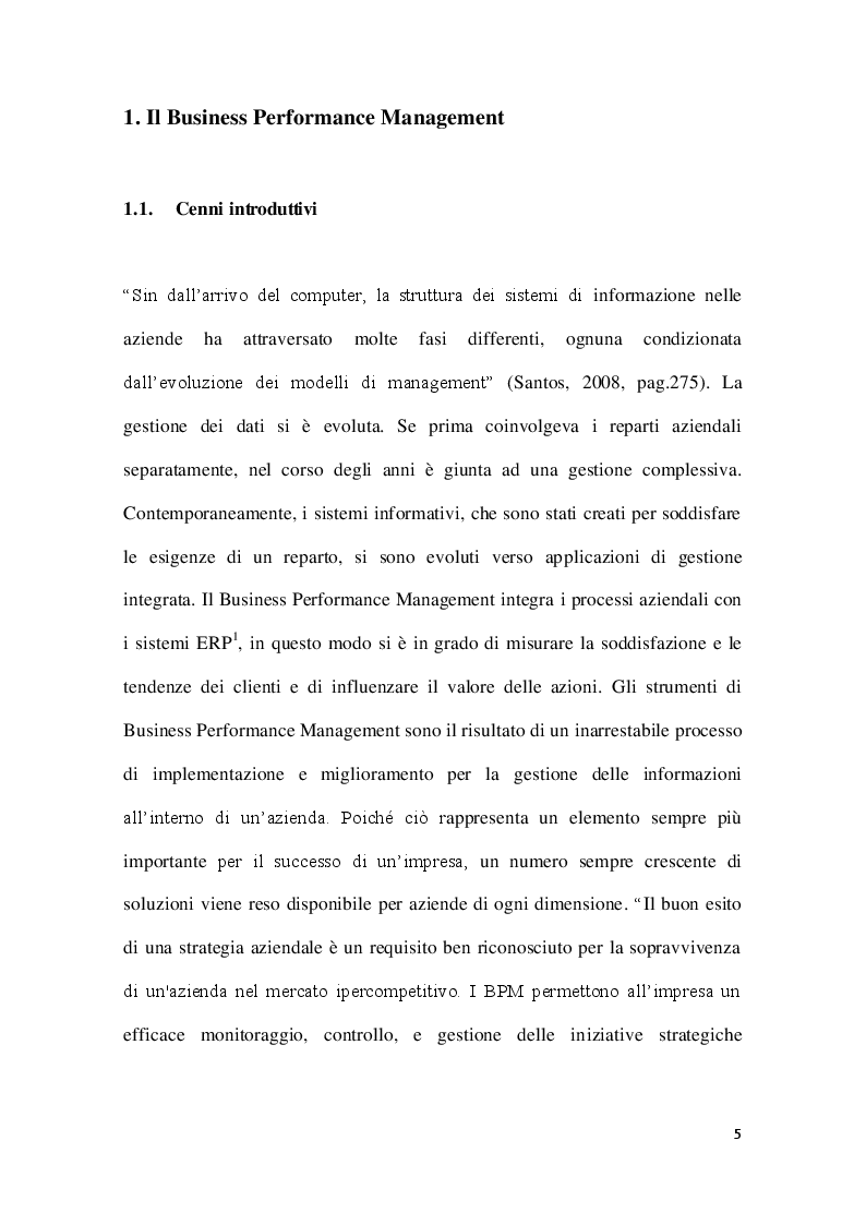 Anteprima della tesi: Strumenti di Business Performance Management: le offerte per le piccole e medie imprese sul mercato europeo, Pagina 5