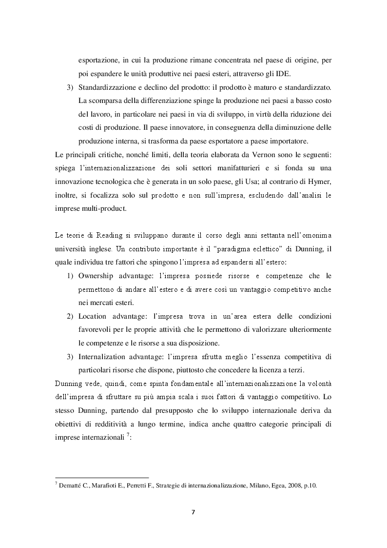 Estratto dalla tesi: Internazionalizzazione & Made in Italy: il caso Sanpellegrino S.p.a.