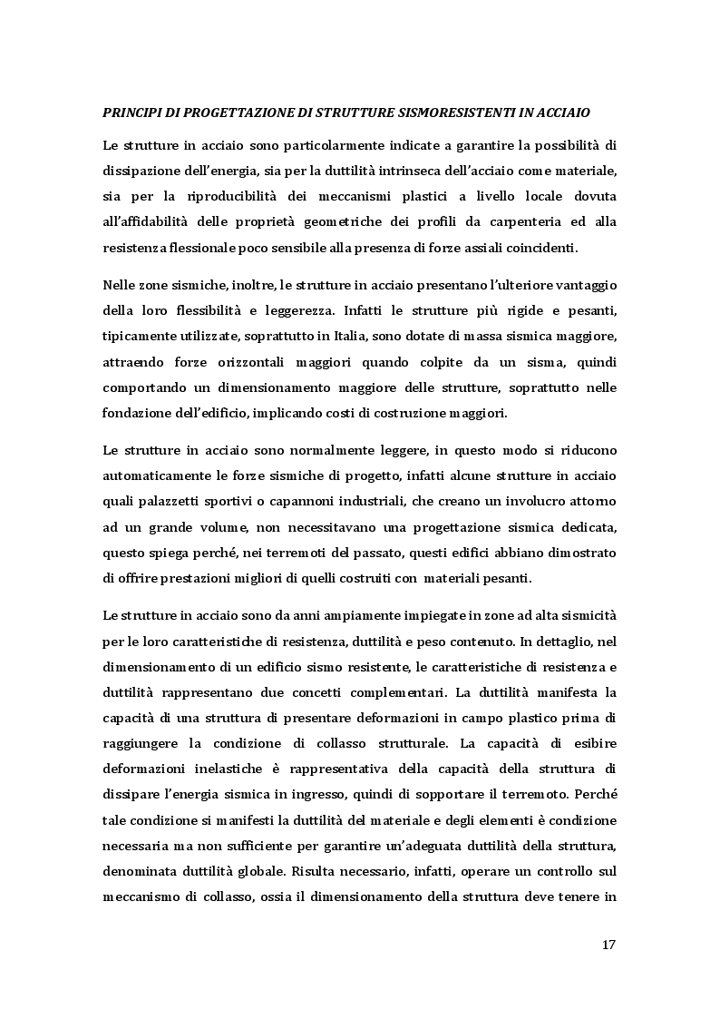 Estratto dalla tesi: Analisi strutturale di una struttura ospedaliera multipiano in acciaio in zona sismica
