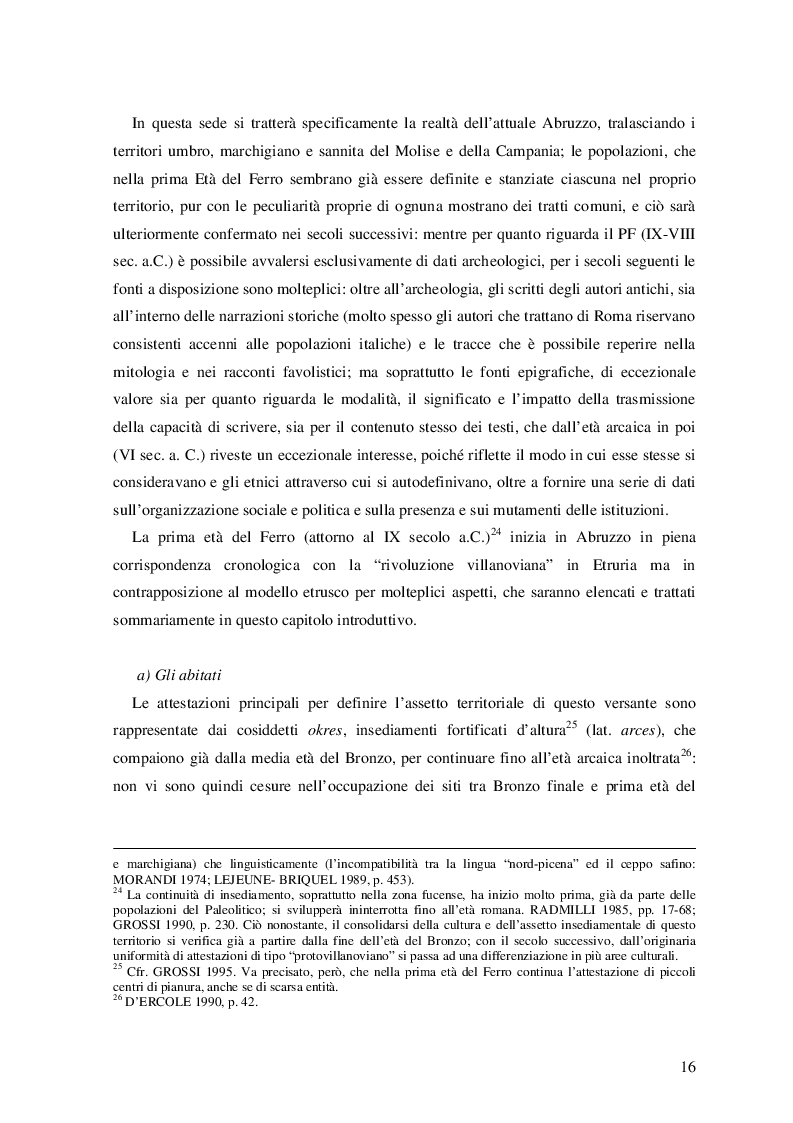 Estratto dalla tesi: Sviluppi dell'epigrafia sabellica tra il VII e il I secolo a.C.