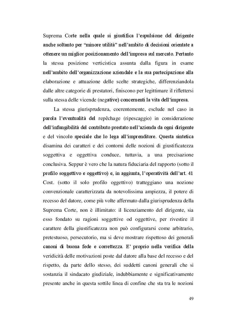 Estratto dalla tesi: Il licenziamento del dirigente (storia ed evoluzione di una professione controversa)