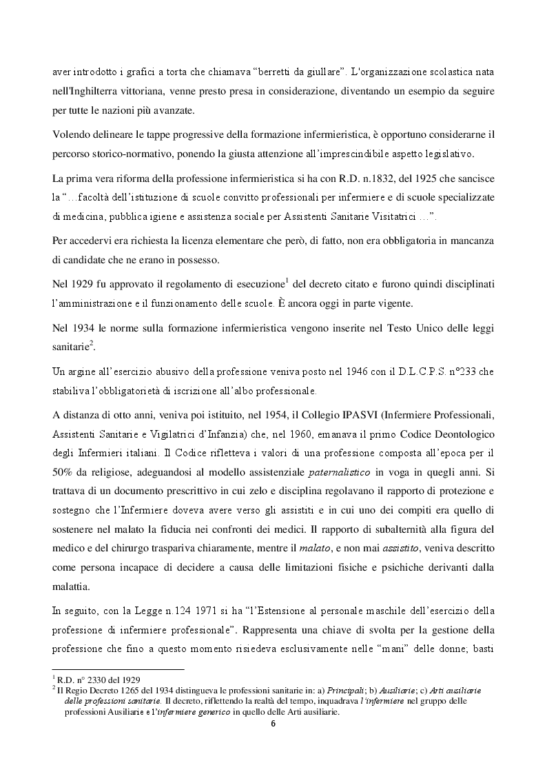 Estratto dalla tesi: L’opinione degli infermieri rispetto alla formazione permanente. Risultati di un’indagine