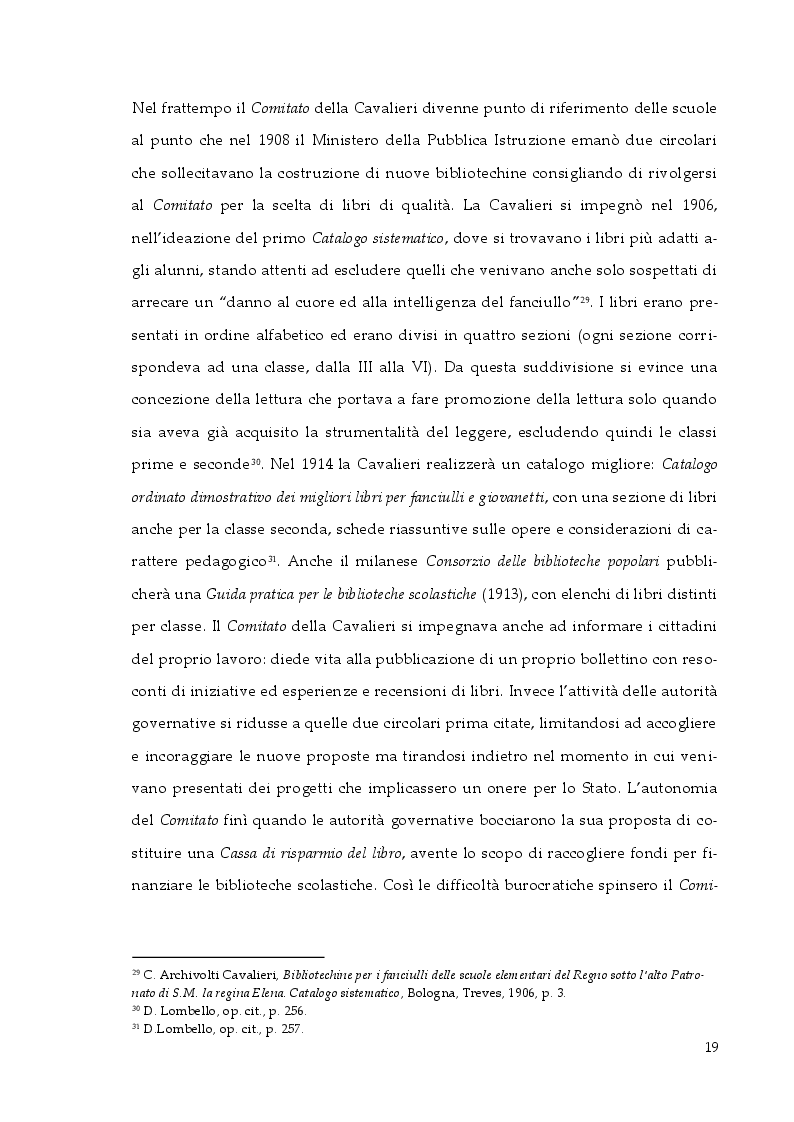 Estratto dalla tesi: La biblioteca scolastica: promozione della lettura e cultura del libro