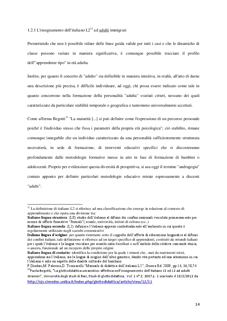 Estratto dalla tesi: E-taliano: Nuovi scenari educativi per l'insegnamento dell'italiano L2 nell'Italia multietnica e digitale