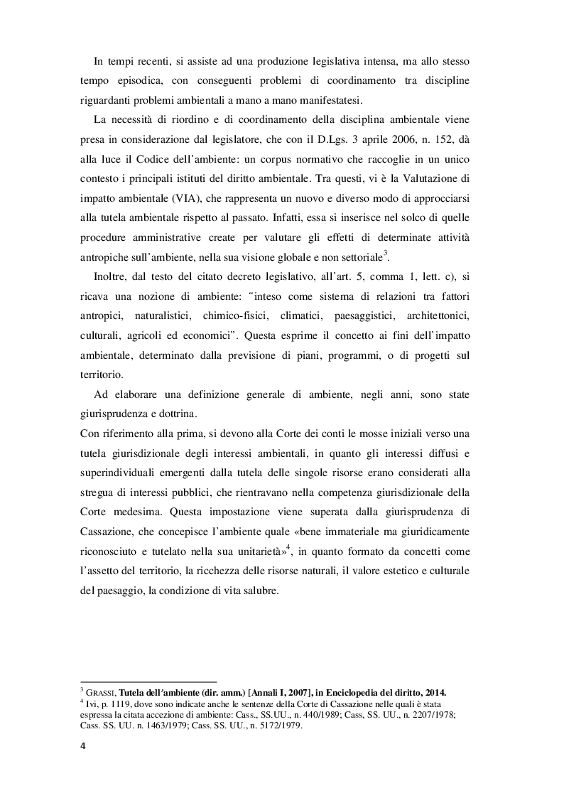 Estratto dalla tesi: L'incidenza dei costi sociali sulle scelte della Pubblica Amministrazione. Eventuali risvolti sull'onere di motivazione nella procedura di valutazione di impatto ambientale
