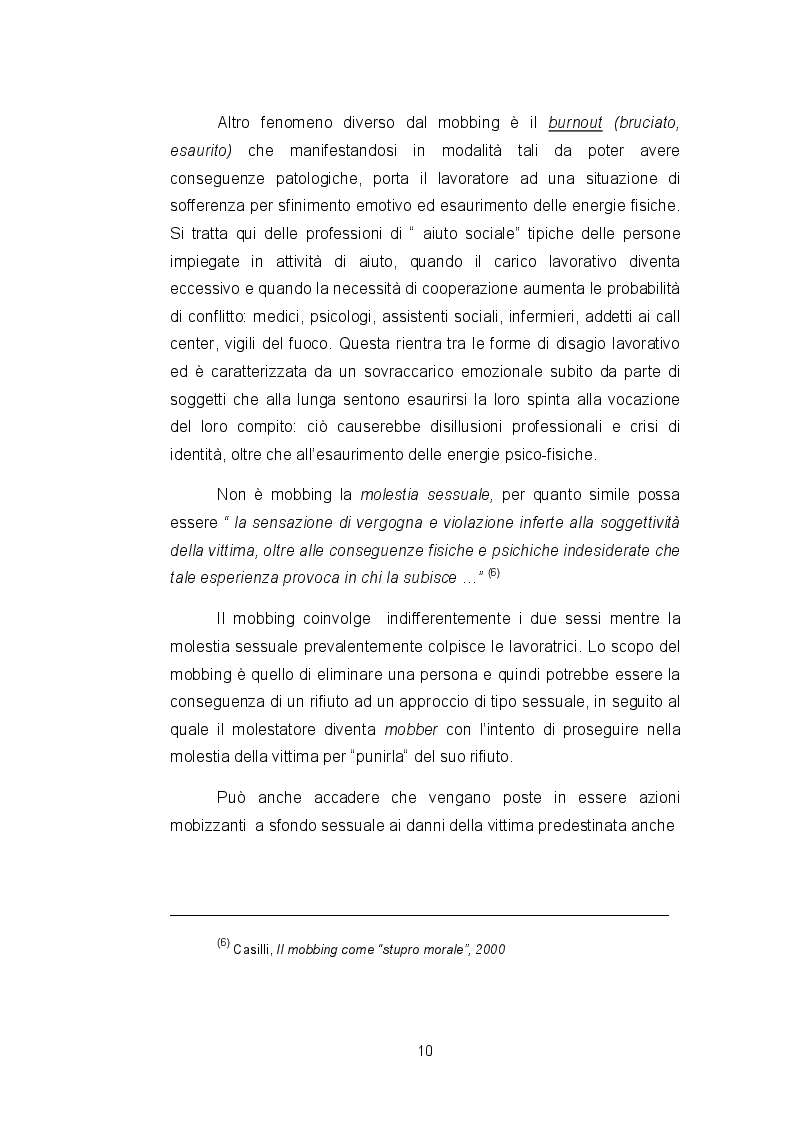 Estratto dalla tesi: Mobbing: panoramica del fenomeno e studio di un caso particolare