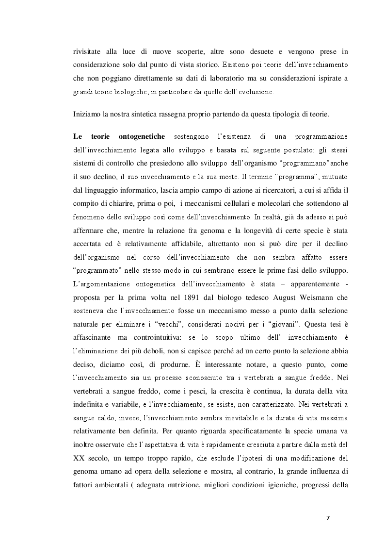 Estratto dalla tesi: Invecchiare e raccontarsi