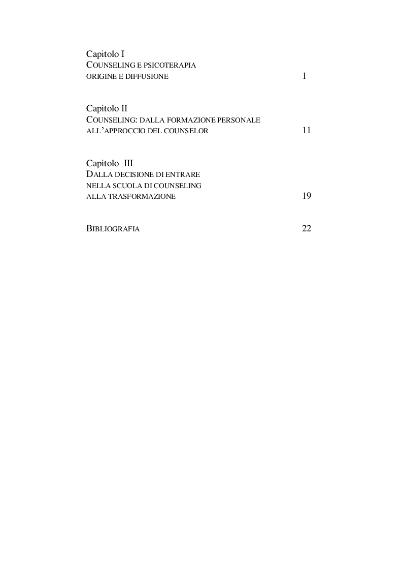 Indice della tesi: Creare, Fecondare e trasformarsi, Pagina 1