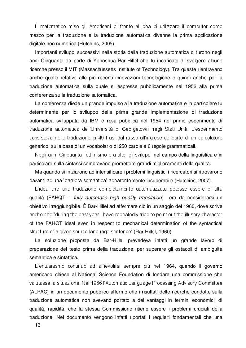 Estratto dalla tesi: Gli strumenti elettronici a disposizione del traduttore: situazione attuale e prospettive future