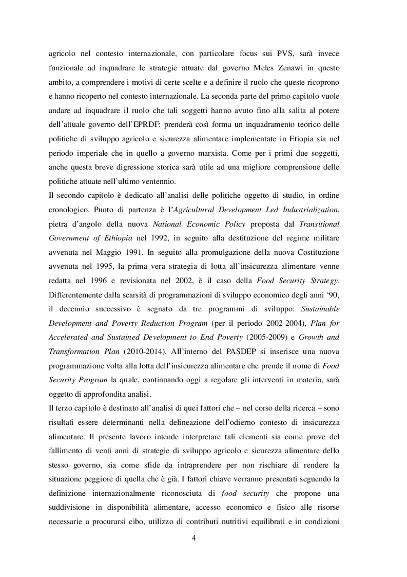Estratto dalla tesi: Politiche agricole e sicurezza alimentare in Etiopia. I casi dei distretti di Shashamane e Alaba