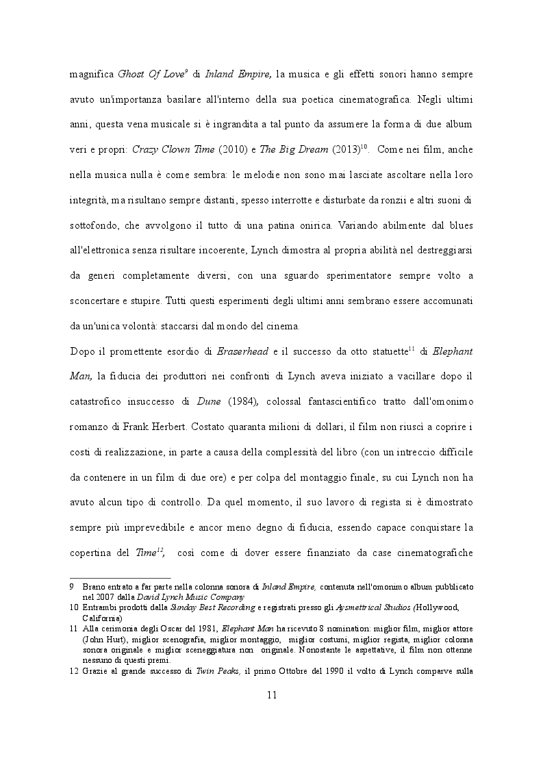 Estratto dalla tesi: David Lynch e Ronnie Rocket - Cronaca di un progetto mai realizzato