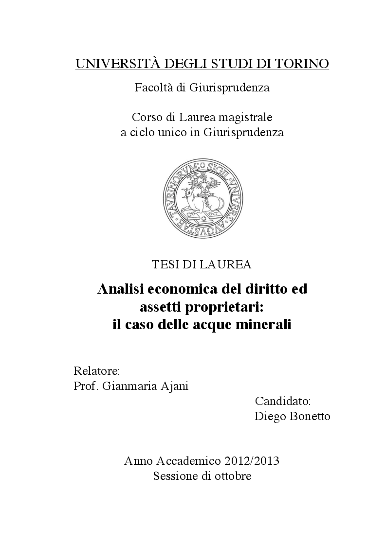 Frontespizio Tesi Unibo Scienze Politiche Tesi di Laurea Master