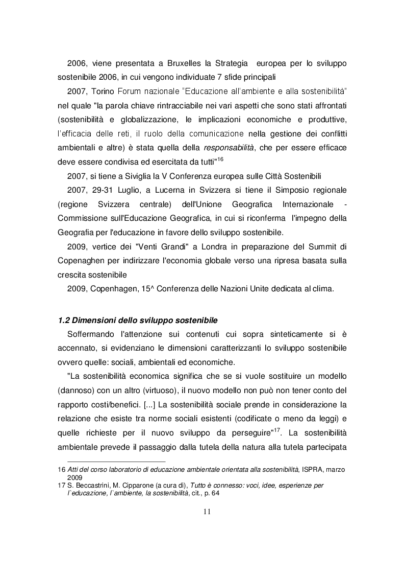 Estratto dalla tesi: Scuole primarie e centri per l'educazione ambientale e alla sostenibilità in Friuli Venezia Giulia: