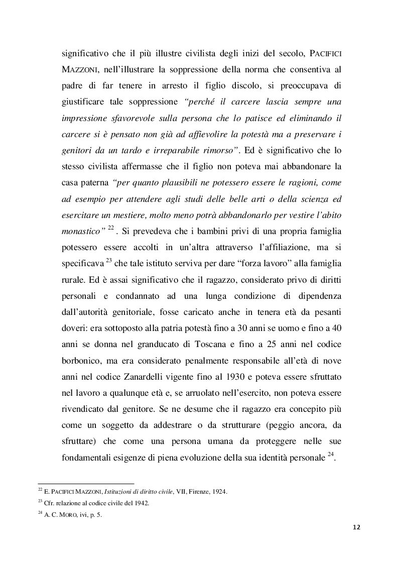 Estratto dalla tesi: L'interesse del minore nell'ordinamento giuridico
