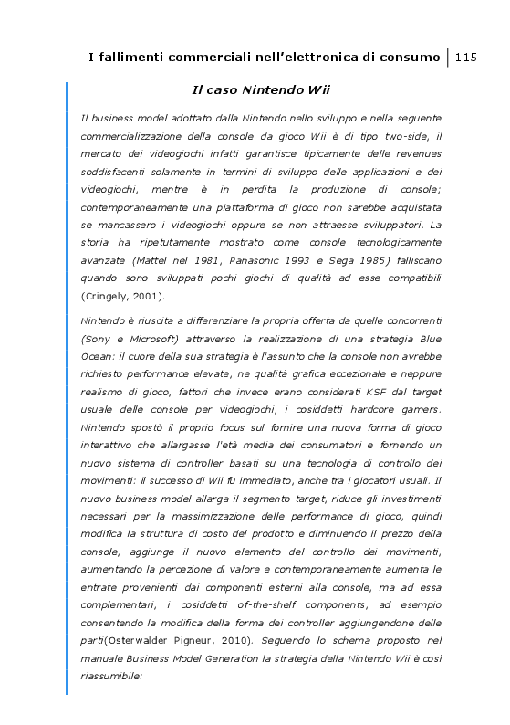 Estratto dalla tesi: I fallimenti commerciali nell’elettronica di consumo: Come e perché le buone idee falliscono