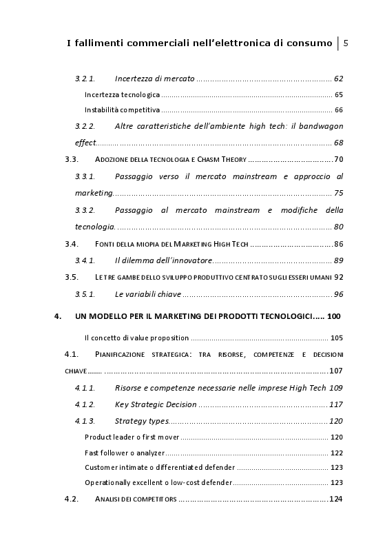 Indice della tesi: I fallimenti commerciali nell’elettronica di consumo: Come e perché le buone idee falliscono, Pagina 2