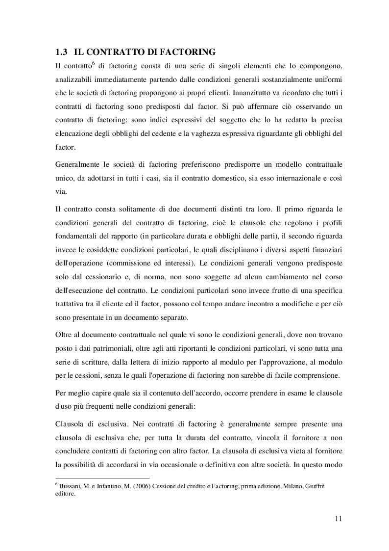 Estratto dalla tesi: Lo sviluppo del factoring in Italia. Il caso Credem