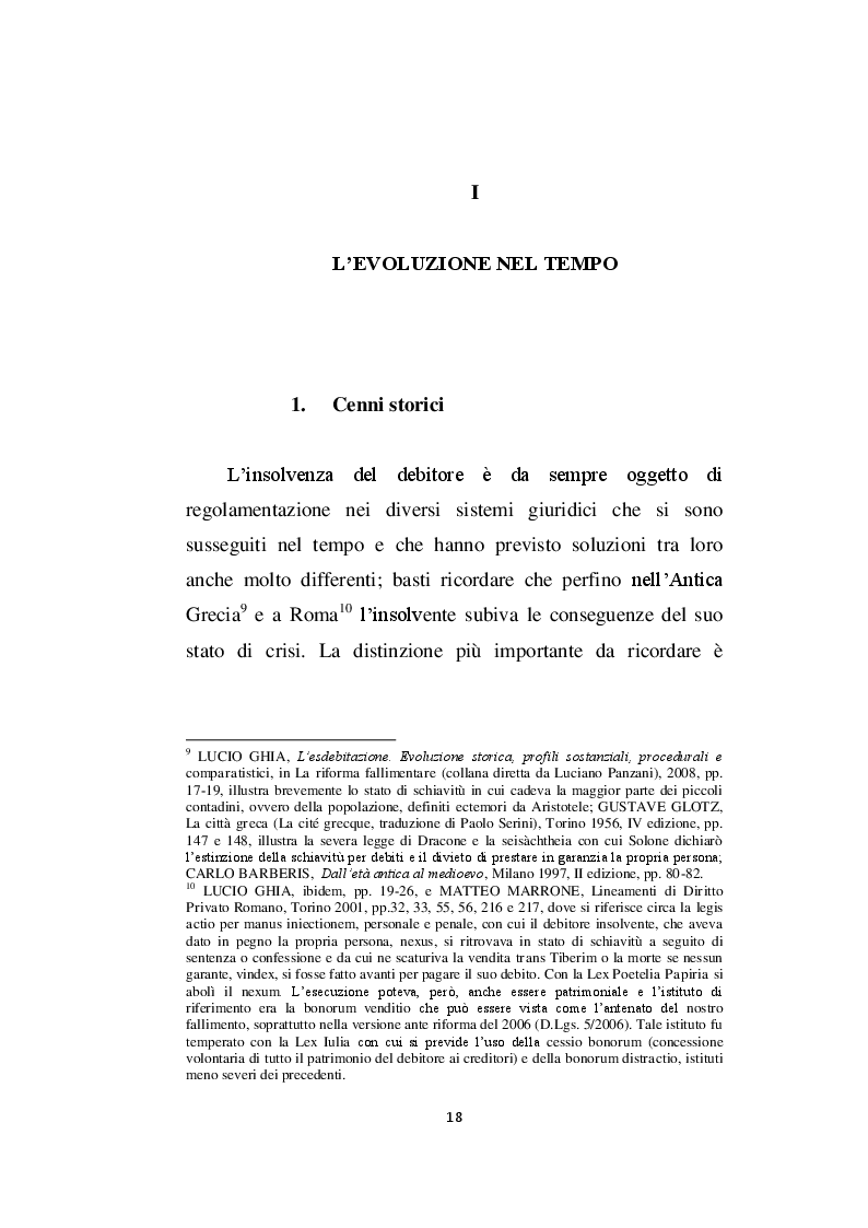 Estratto dalla tesi: L'esdebitazione nel nuovo sistema di diritto fallimentare