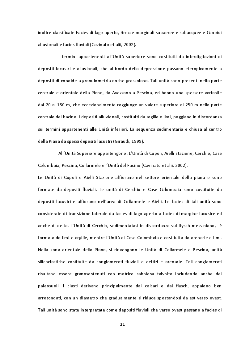 Estratto dalla tesi: Aggiornamento dello stato di inquinamento da composti azotati nelle acque superficiali e sotterranee della Piana del Fucino