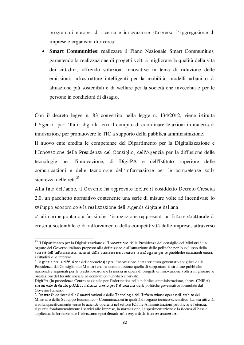 Estratto dalla tesi: L'Agenda digitale tra Europa e territorio: il caso di Bologna