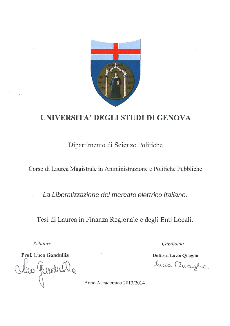 Anteprima della tesi: La liberalizzazione del mercato elettrico italiano, Pagina 1