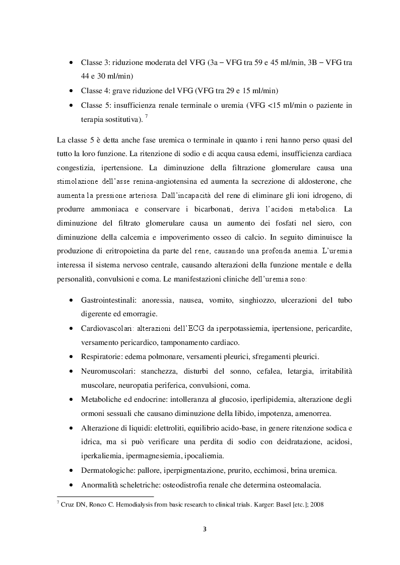 Estratto dalla tesi: L’importanza dell’esercizio fisico nella qualità di vita del paziente in trattamento emodialitico