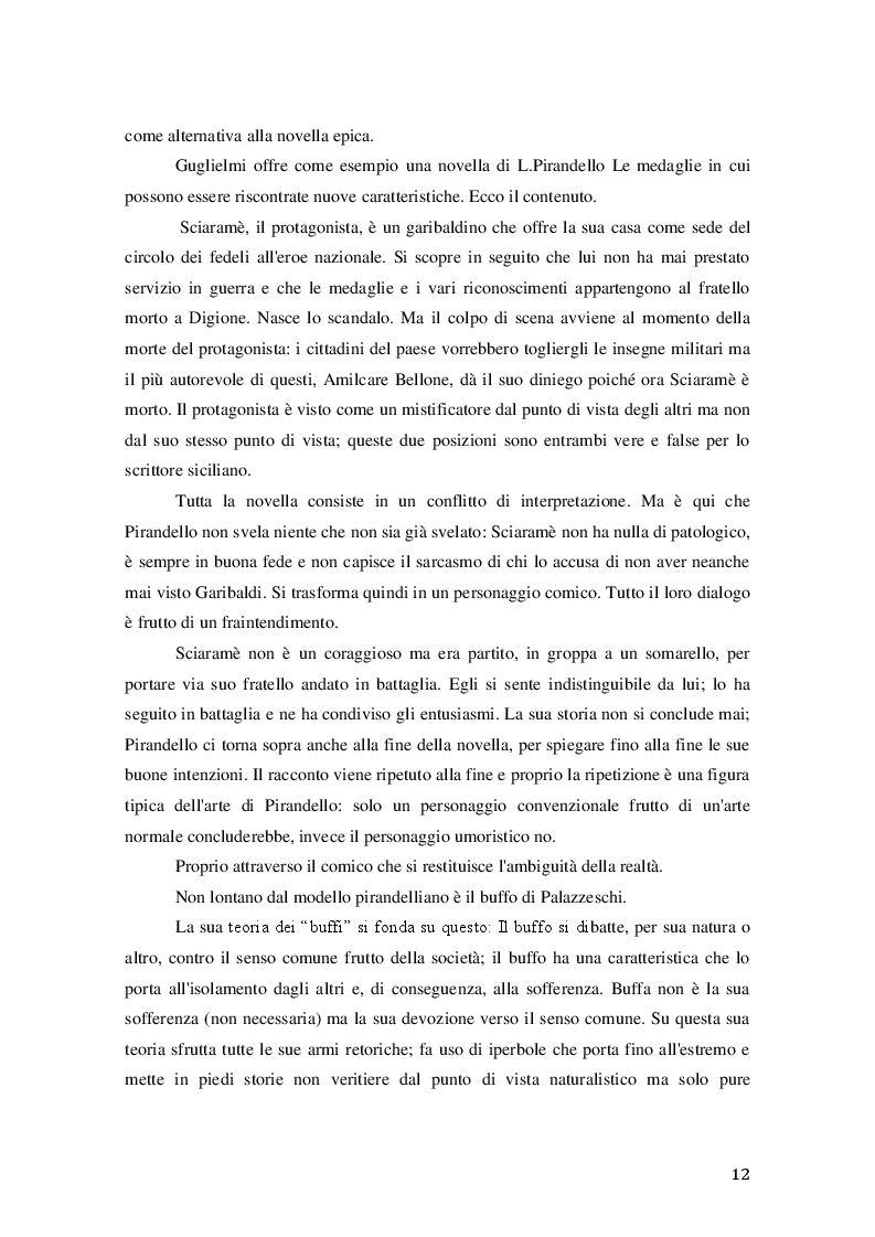 Estratto dalla tesi: Il racconto umoristico in Svevo e Pirandello