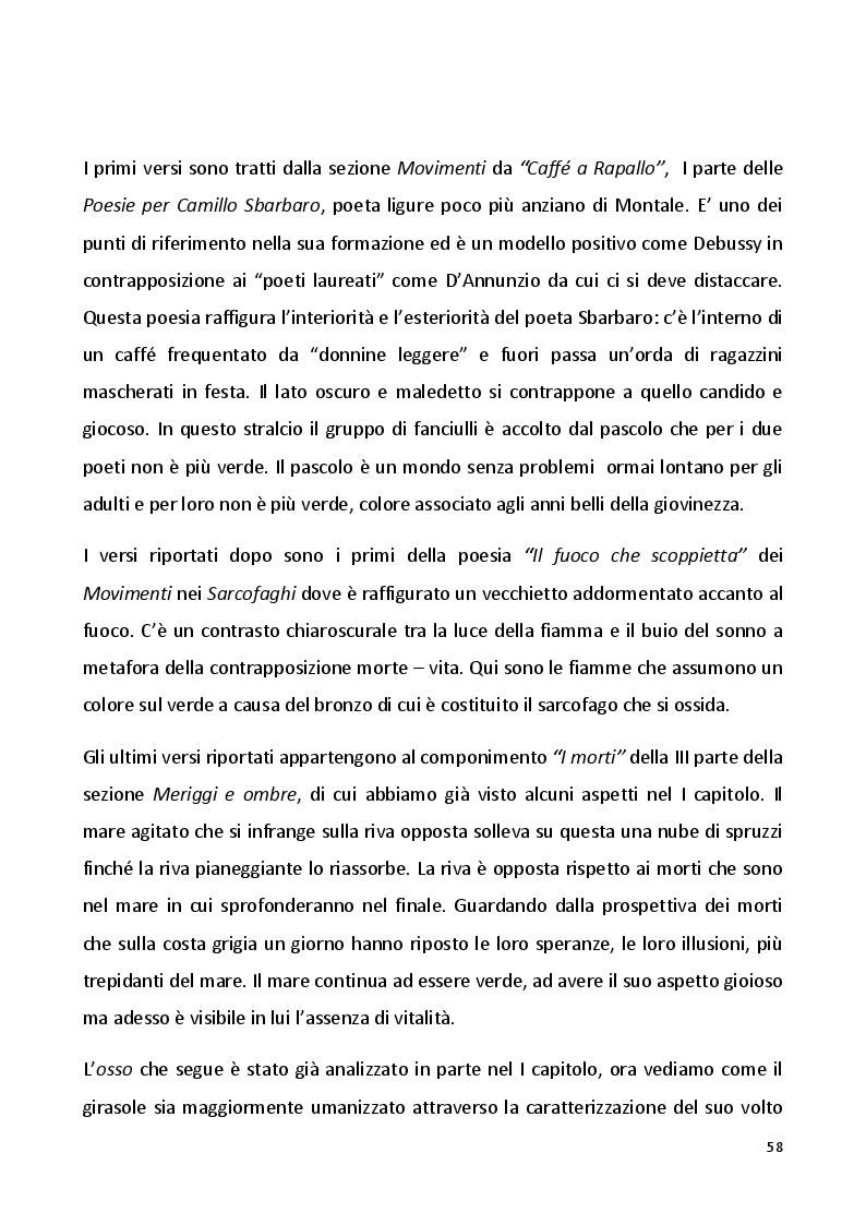 Estratto dalla tesi: I colori di Montale