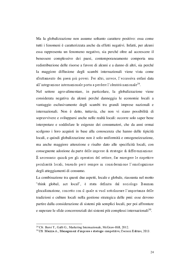 Estratto dalla tesi: La Diversificazione nelle Dinamiche Competitive del Settore Agroalimentare Pugliese: Analisi di un caso