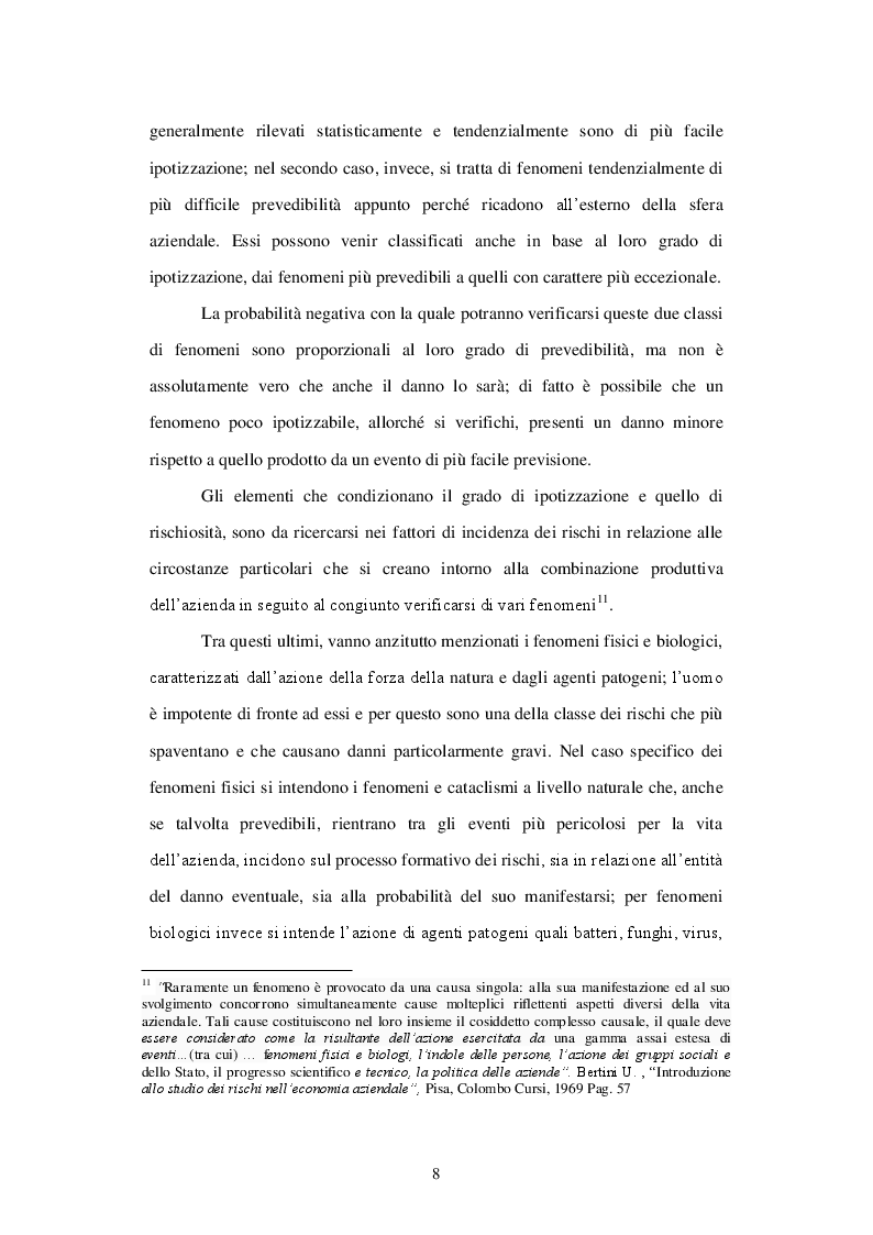 Estratto dalla tesi: La rappresentazione del rischio d’impresa nella determinazione del reddito d’esercizio
