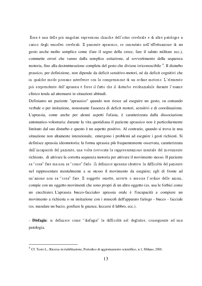 Estratto dalla tesi: Emiplegico in riabilitazione. Ricerca delle attività riabilitative dell'infermiere