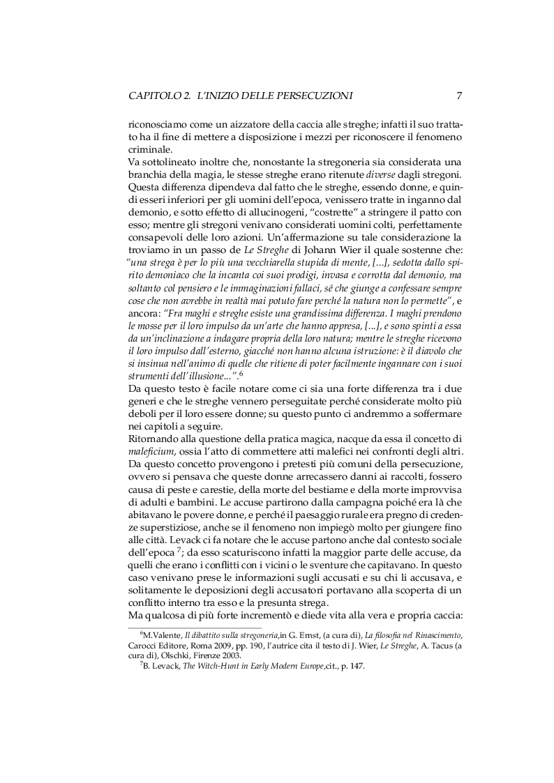 Estratto dalla tesi: La stregoneria nell'Europa del Rinascimento