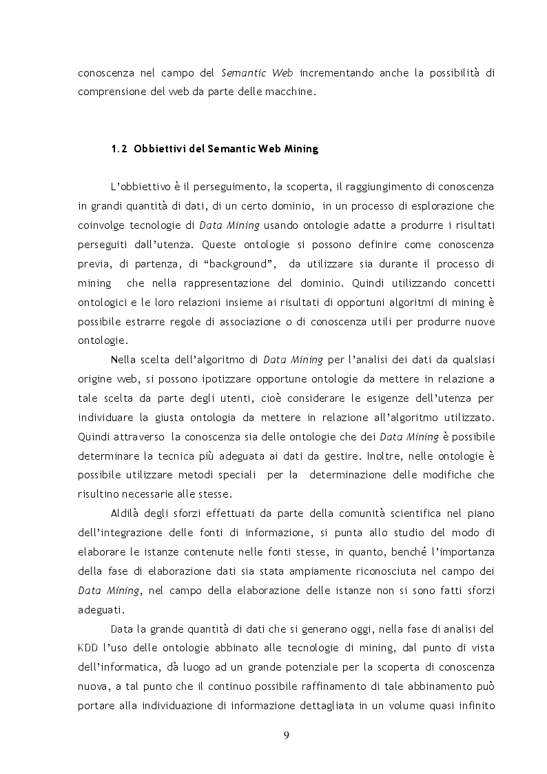 Anteprima della tesi: Metodi e Tecniche per il Semantic Web Mining, Pagina 4