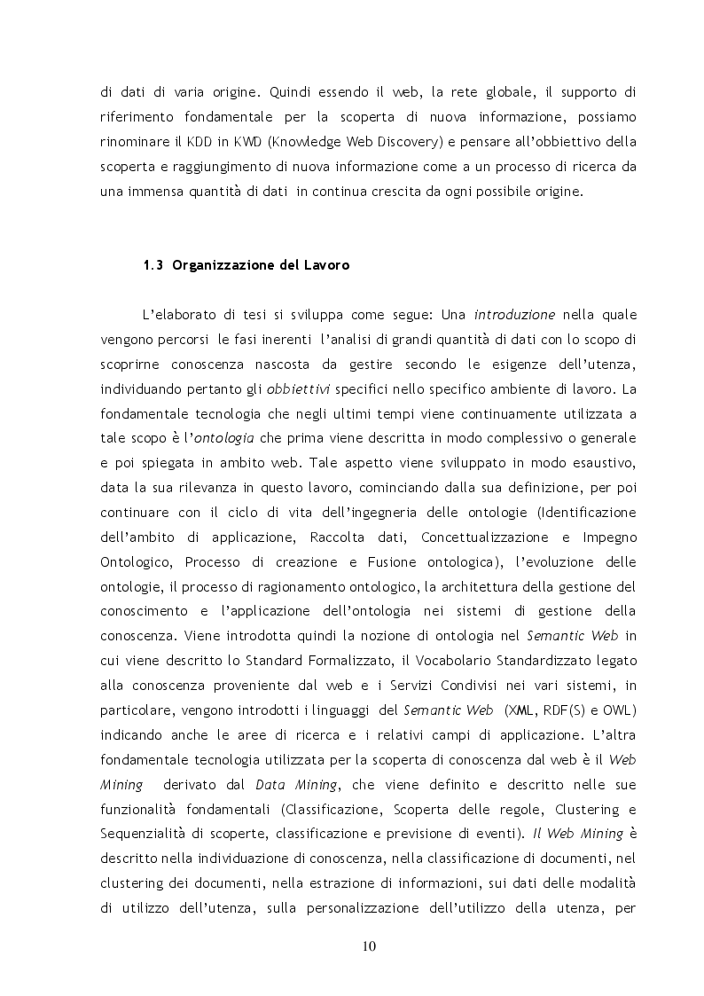 Anteprima della tesi: Metodi e Tecniche per il Semantic Web Mining, Pagina 5
