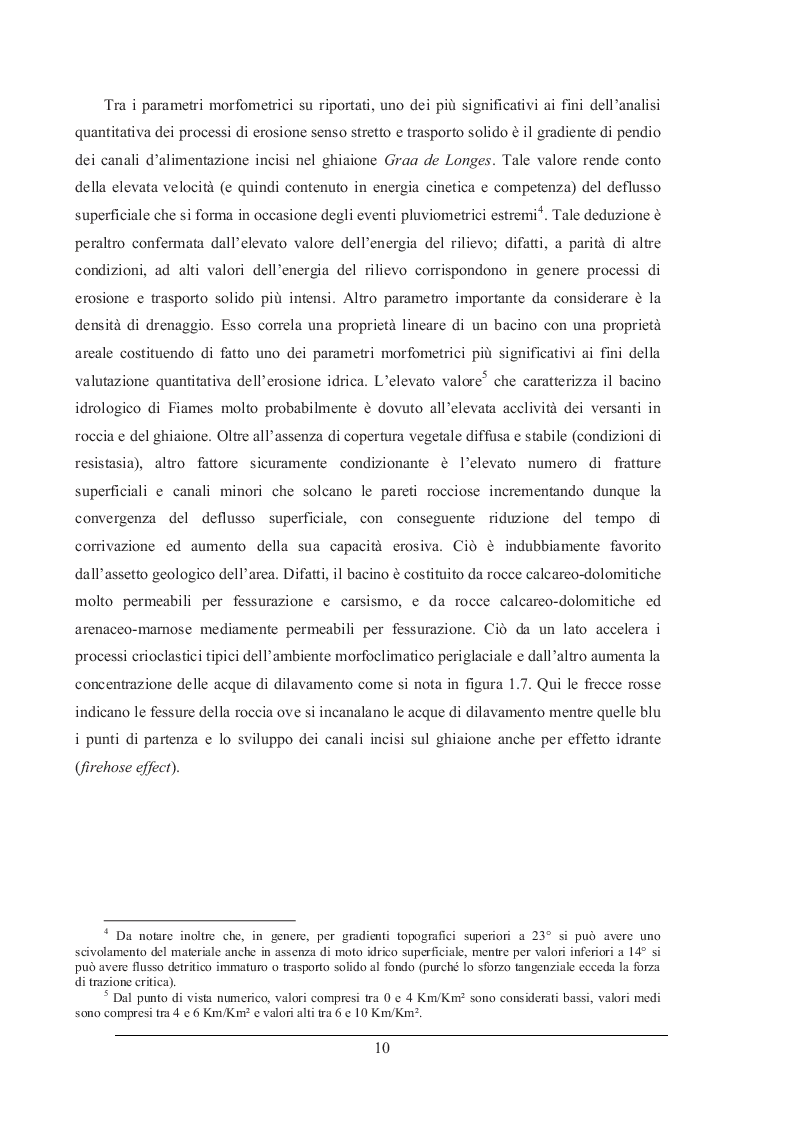 Estratto dalla tesi: Simulazione degli eventi di colata detritica avvenuti nei bacini del Rio Lazer (TN), Fiames (BL) e Cancìa (BL) mediante i codici di calcolo D.F.R.M. e T.R.E.N.T.2D-df