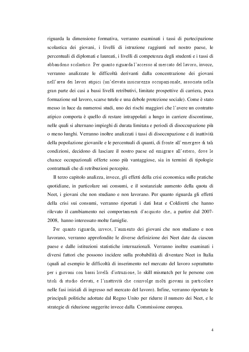 Anteprima della tesi: Senza lavoro e senza studio: i giovani Neet, Pagina 3