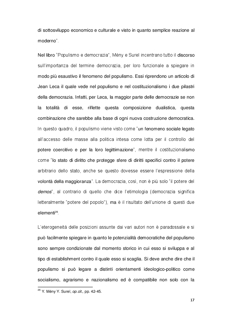 Estratto dalla tesi: La sindrome del populismo. Il caso del Movimento Cinque Stelle