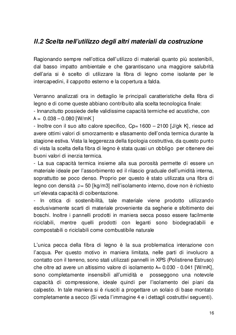 Estratto dalla tesi: Progetto Ecosostenibile di una casa unifamiliare in legno